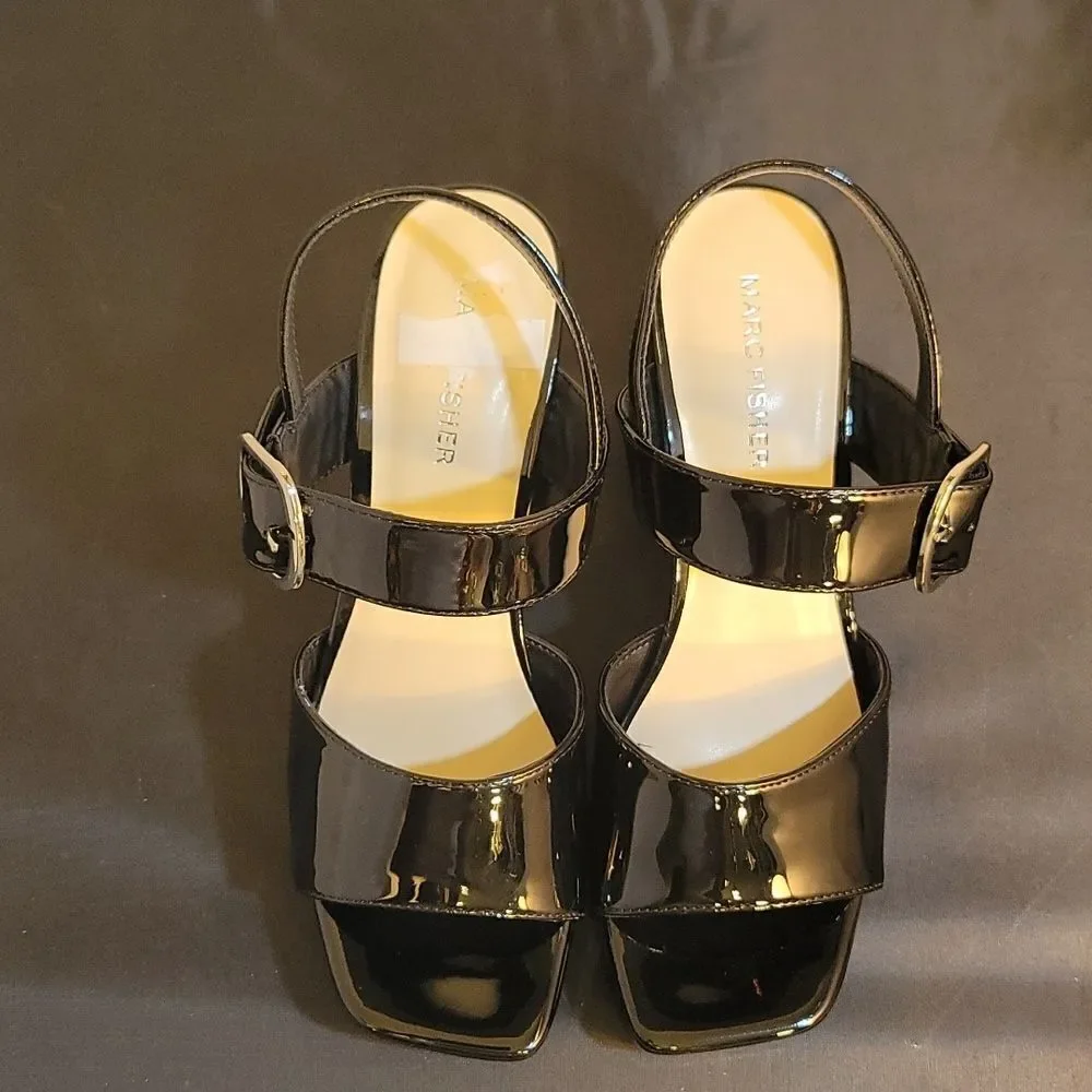 BRAND NEW MARC FISHER WOMEN'S GRADUATE BLOCK HEEL DRESS SANDAL S2